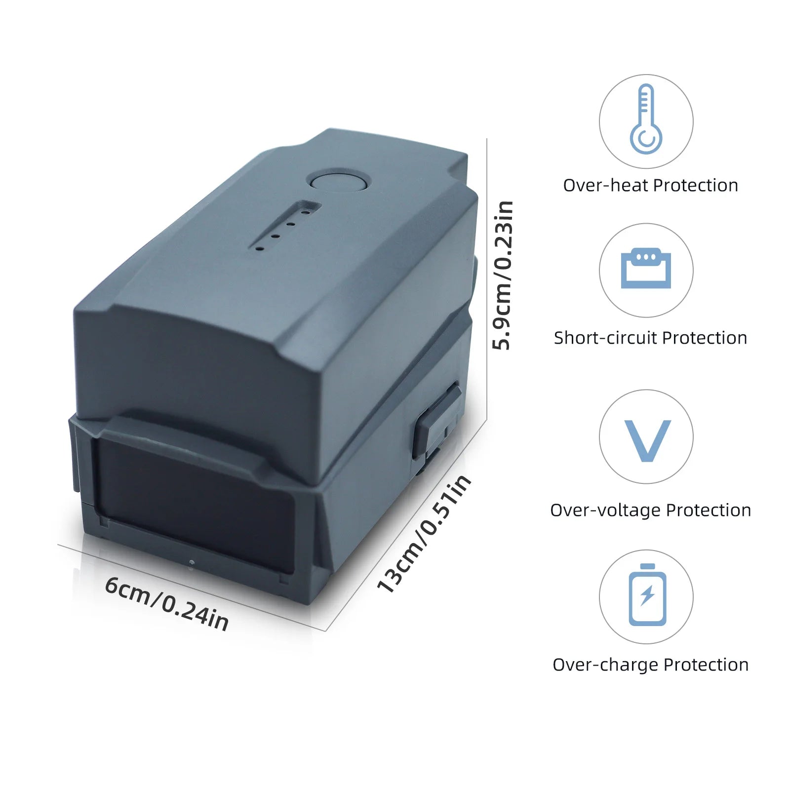DJI Mavic Pro-Akku Intelligent Flight (3830 mAh/11,4 V), speziell für die Mavic-Drohne entwickelt 22 Over-heat Protection Short-circuit Protection V Over-voltage Protection Over-charge