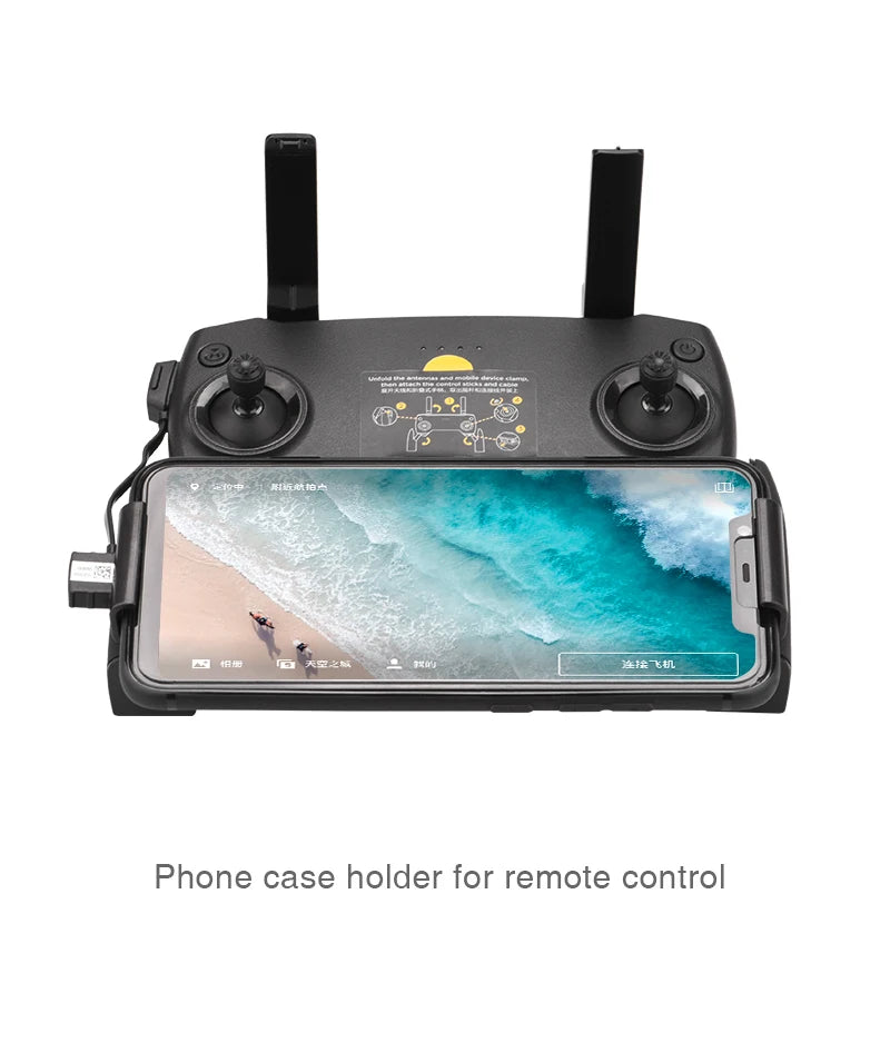 Phone Mount For DJI Mavic Mini Pro Air Spark Mavic 2 Zoom Drone Remote Control Clamp Clip Bracket Stable Phone Holder Accessory 9 #FON Zxtu Phone case holder for remote