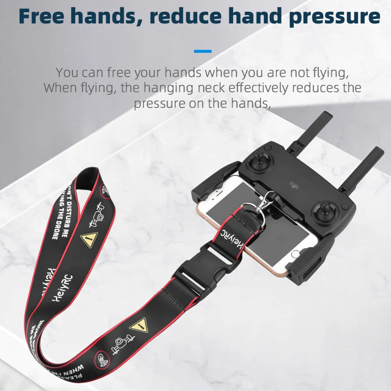Phone Mount For DJI Mavic Mini Pro Air Spark Mavic 2 Zoom Drone Remote Control Clamp Clip Bracket Stable Phone Holder Accessory 46 hanging neck effectively reduces the pressure on the hands when you are not flying . the hanging