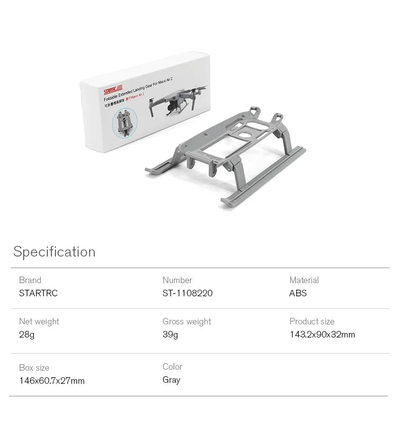 Specification Brand Number Material STARTRC ST-1108220 ABS Net weight Gross weight Product