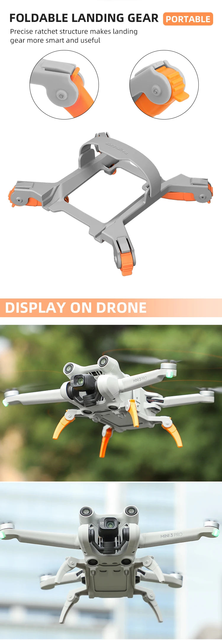 FOLDABLE LANDING GEAR PORTABLE Precise ratchet