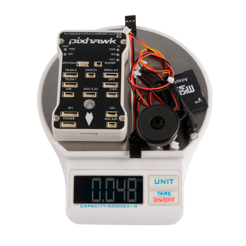 Pixhawk PX4 Autopilot PIX 2.4.8 32Bit Flight Control - with PX4FMU PX4IO Safety Switch Buzzer 4G SD for DIY RC Drone Multirotor 16 Auxout MANOUT pixdnewk FMU PWR Pwr B