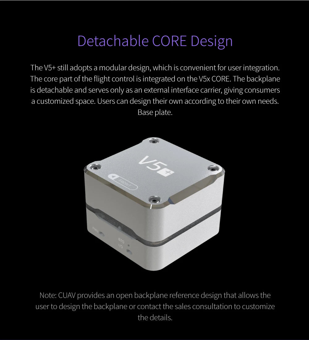 CUAV NEUER V5+ Autopilot-Flugcontroller – basierend auf FMU V5 Open-Source-Hardware für FPV RC Drone Quadcopter Helicopter Pixhawk 11 CUAV NEW V5+ autopilot flight controller, VS+ adopts a modular design, which is convenient for user integration . the