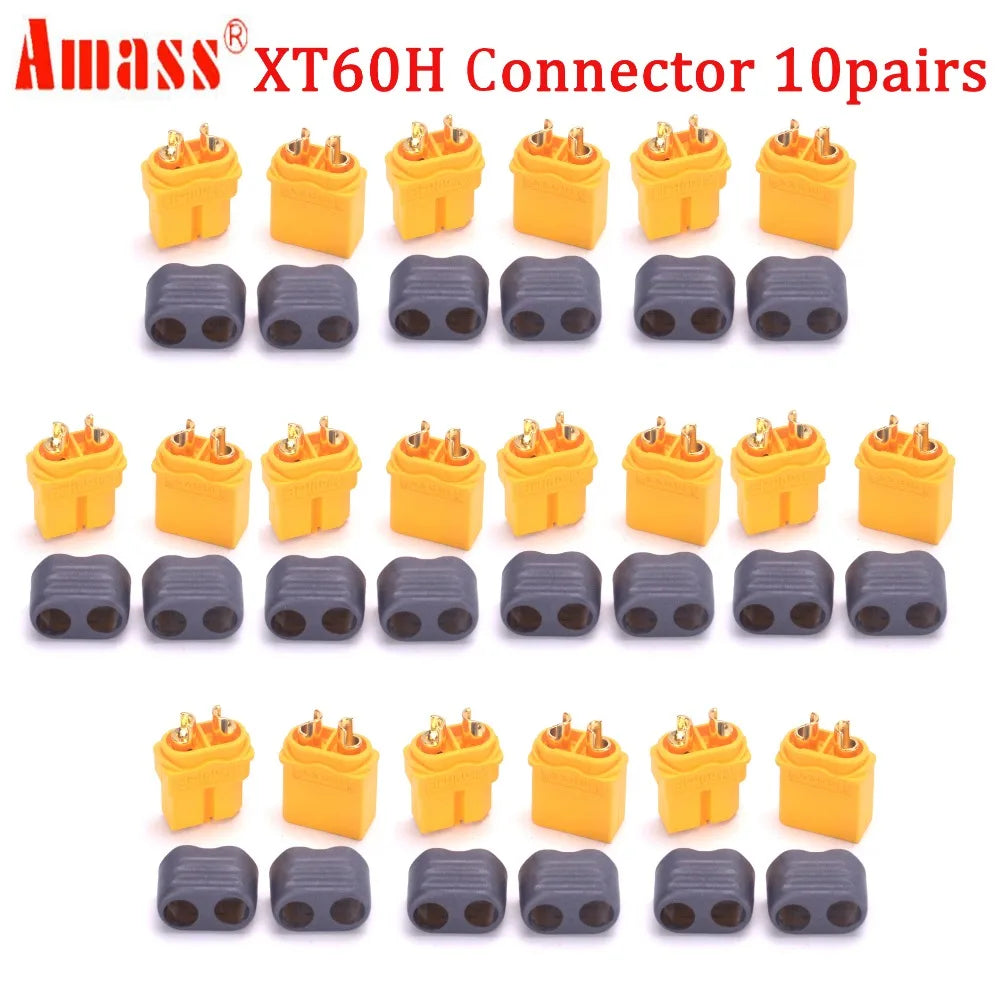 FPV Drone Connector Plug - 5 / 10 Pairs High Quality XT30 XT30U MR30 XT60 XT60H MR60 XT60PW XT90 XT90S Connector Plug for Battery Quadcopter Multicopter 28 FPV Drone Connector, Aiaas#XT6oH Connector 1Opair