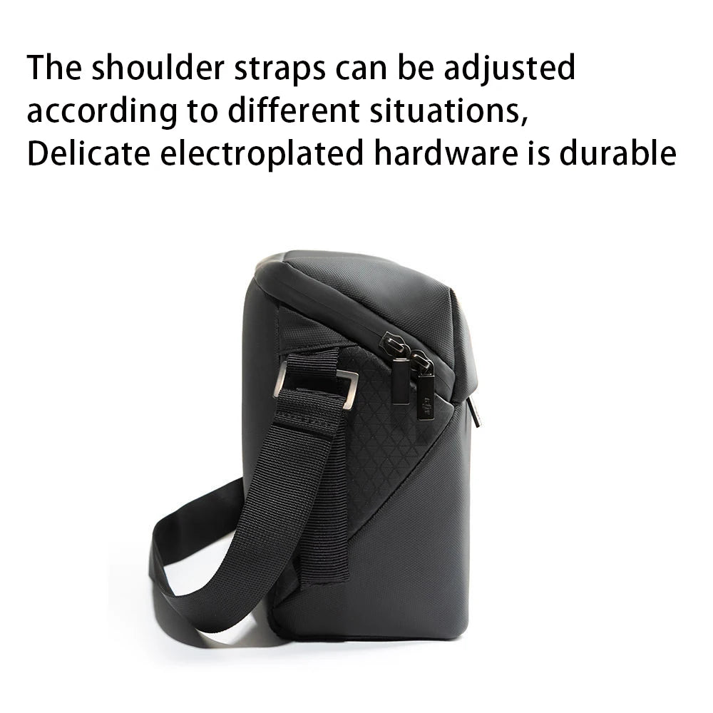 For DJI Mini 4 Pro Storage Bag, Delicate electroplated hardware is durable . the shoulder straps can be adjusted according to