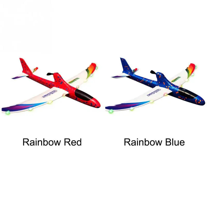 Hand Throwing Airplane, long press the switch to fly for 20-60 seconds.