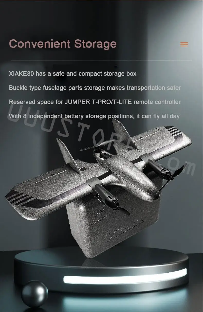Jumper Xiake800 VTOL, XIAKE8O has a safe and compact storage box Buckle type fuselage