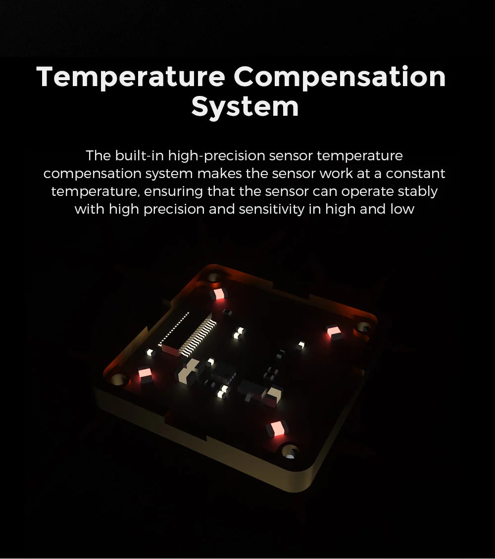 built-in high-precision sensor temperature compensation system makes the sensor work at a constant
