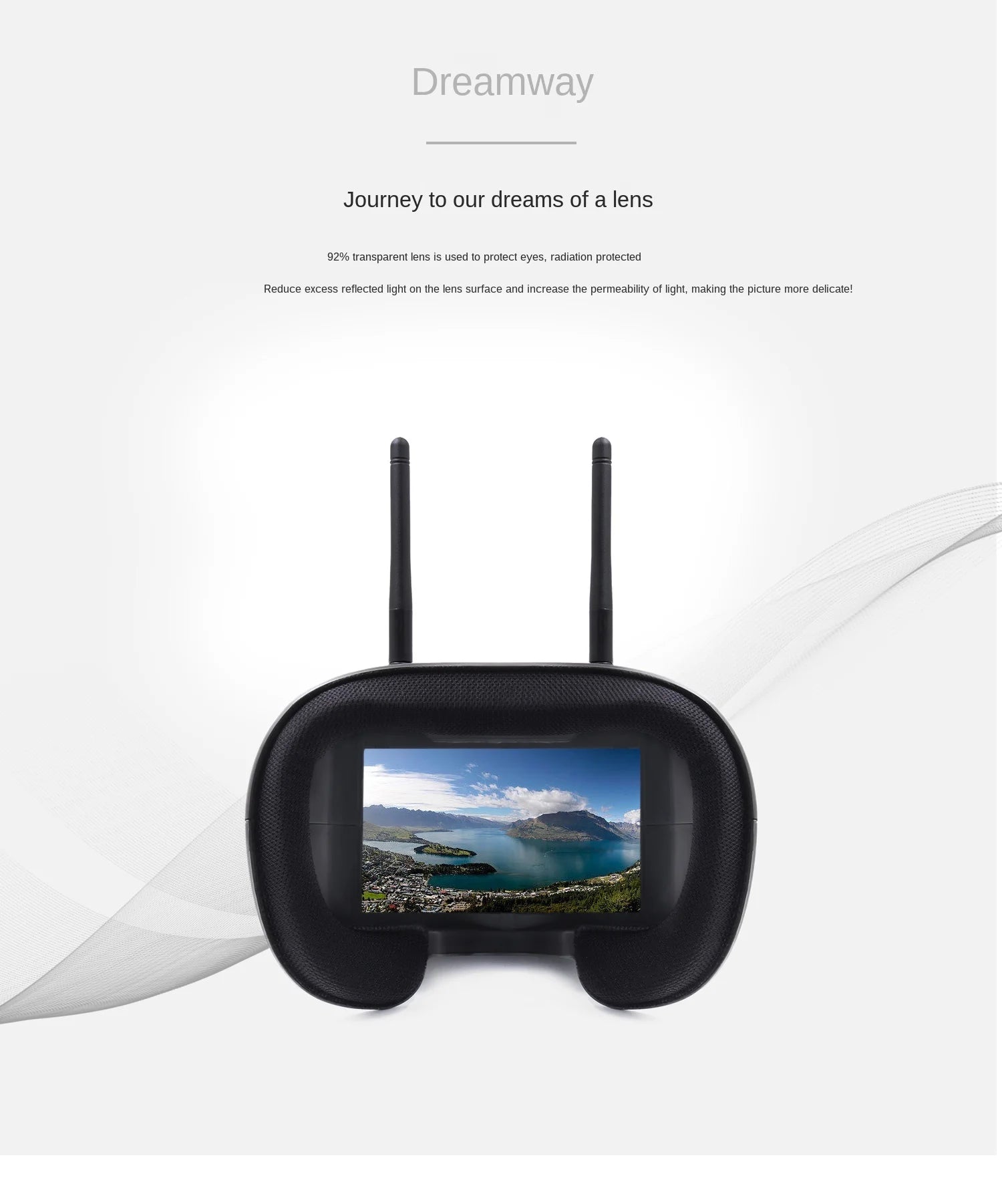 GEPRC TinyGO 4K FPV Whoop RTF - 4.3inch Goggles Mini Indoor Traversing Machine 79mm Drone GR8 Remote Controller 15 GEPRC TinyGO 4K FPV, Dreamway Journey to our dreams of a lens 92% transparent lens is used to protect eyes