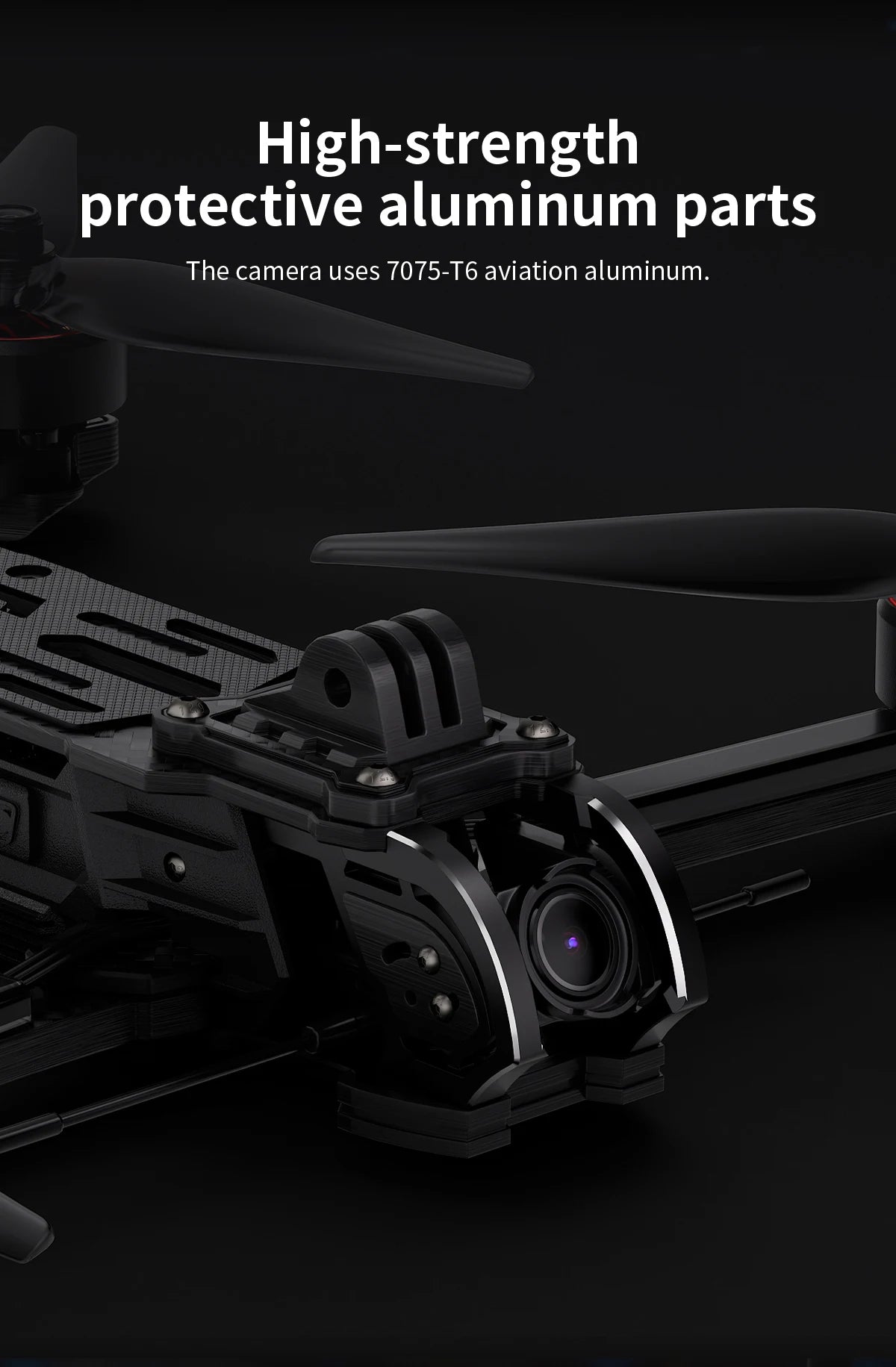 GEPRC MOZ7 Analog – Long Range FPV 7 Zoll 6S F722-HD-BT Integrierter Bluetooth RC Quadcopter LongRange Freestyle Drone Racing Kit 11 GEPRC MOZ7 Analog, high-strength protective aluminum parts The camera uses 7075-T6 aviation aluminum