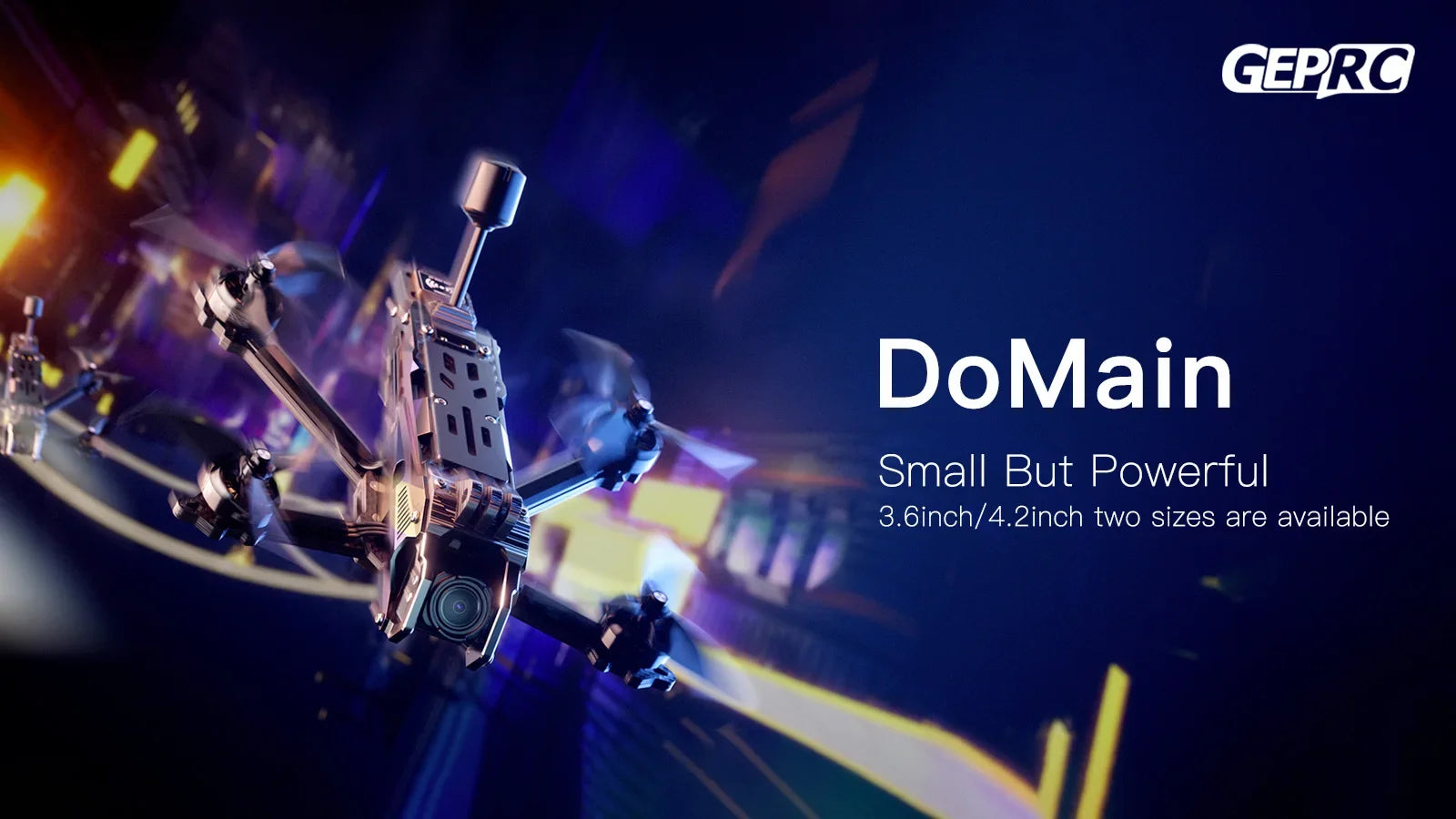 GEPRC DoMain3.6 / DoMain4.2 WTPFV FPV - 3.6 inch / 4.2 inch Freestyle FPV Drone With SPEEDX2 2105.5 2650KV FC F722 SE E55A 32Bit 4IN1 ESC DIY RC Quadcopter 7 GEPRC DoMain3.6 / DoMain4.2 WTPFV FPV, GEPRC DoMain Small But Powerful 3.6inch/4.2inch two sizes are