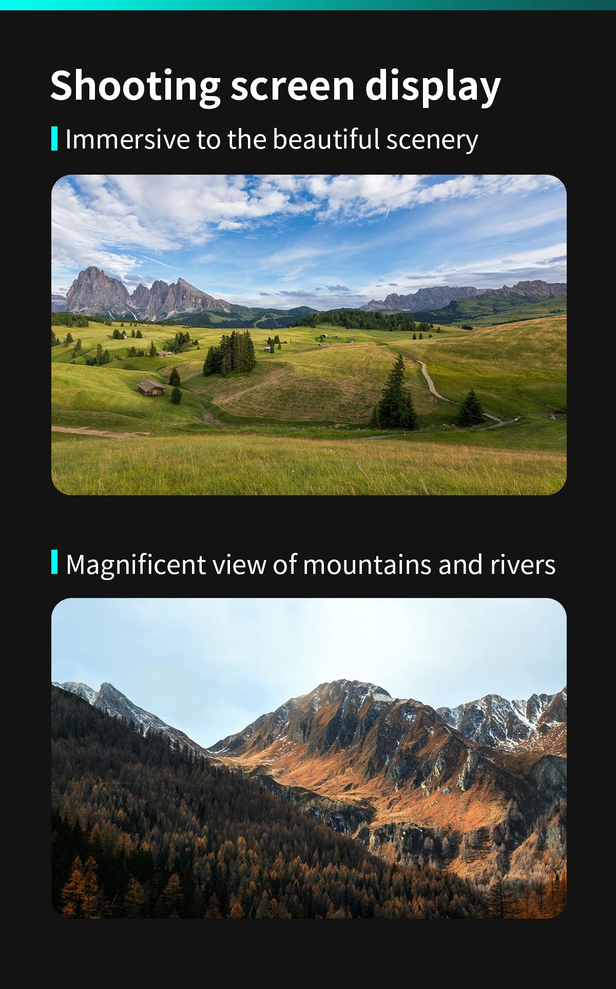 GEPRC MOZ7 HD O3, Shooting screen display I Immersive to the beautiful scenery .