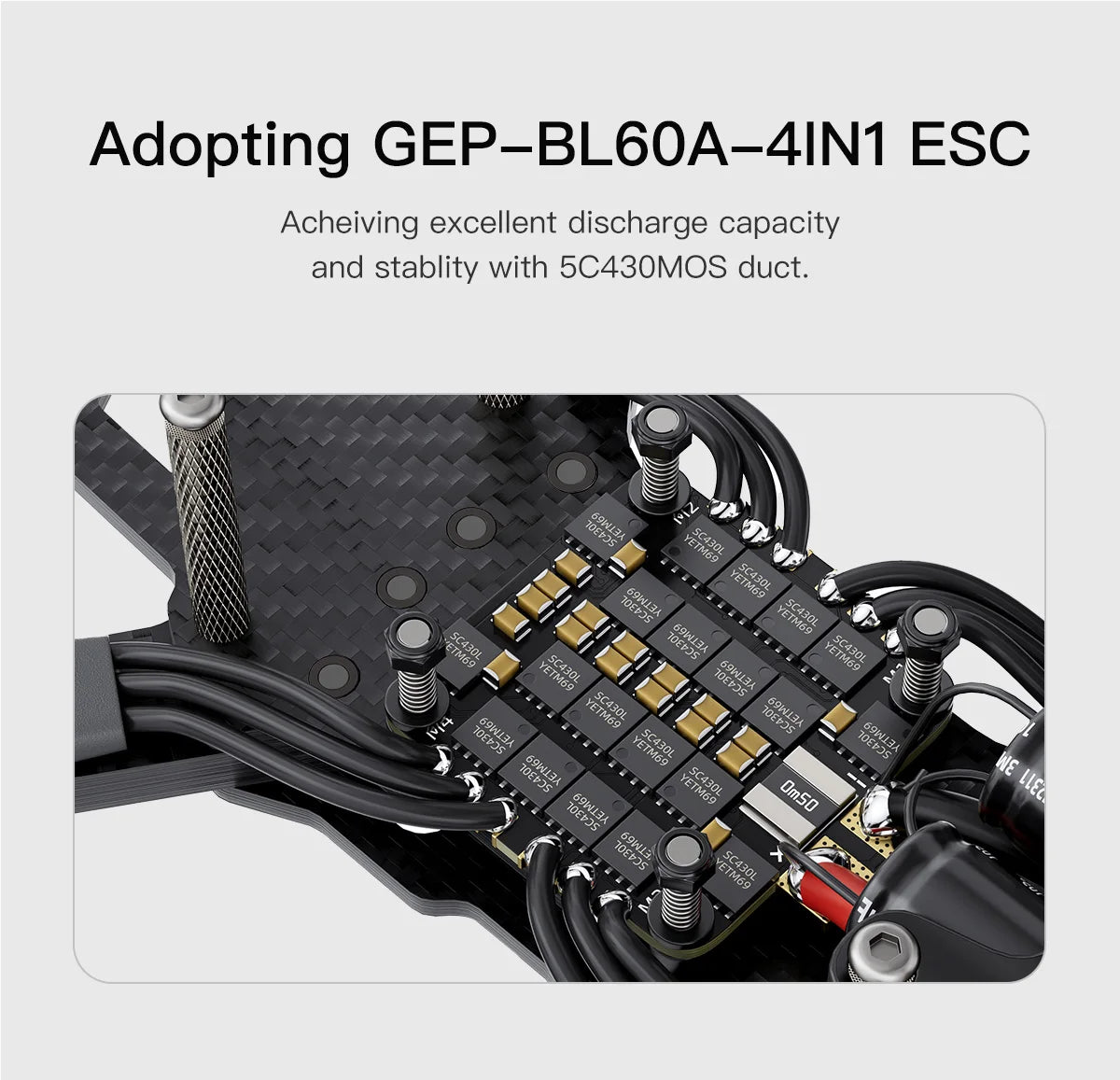 engine is upgraded to GEPRC EM3115-900KV with GEP-