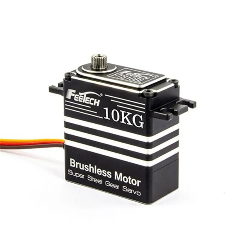 Feetech FT810BL - 7.4V 10kg 180 degree High Torque Full metal shell steel gear PWM Digital brushless servo for rc cars 8 Feetech FT810BL, 2222 Feelech 10KG Brushless " Sp8 Motor Steel Gea Se