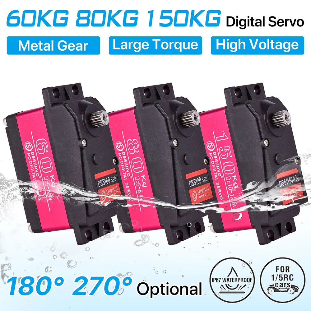 DSServo 60Kg 80Kg 150Kg Digital Servo - RC 1/5 Servo Waterproof High Torque Servo for Redcat HPI Baja 5B SS compatible SAVOX-0236 15 DSServo, 2.Please contact us before you are going to give us bad review