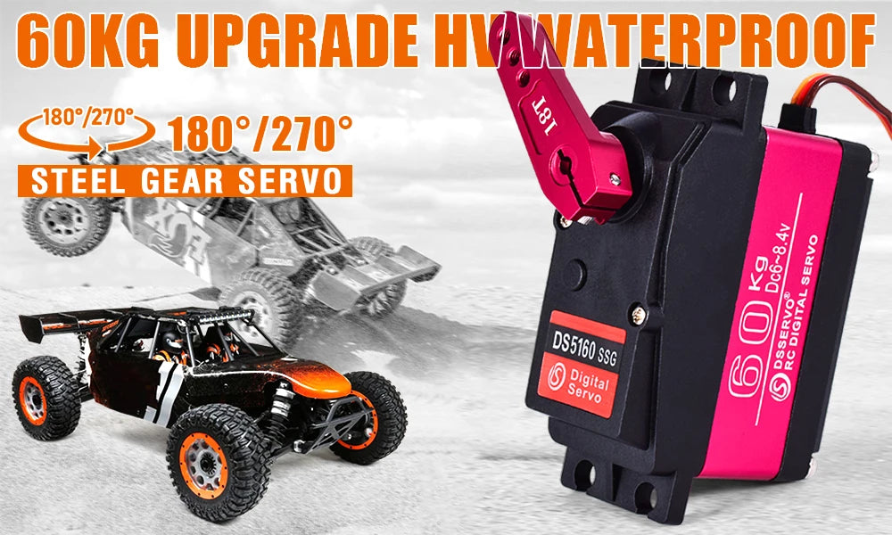 DSServo 60Kg 80Kg 150Kg Digital Servo - RC 1/5 Servo Waterproof High Torque Servo for Redcat HPI Baja 5B SS compatible SAVOX-0236 16 DSServo, GOKG UPGRADE HVLNATERPROOF -1809/