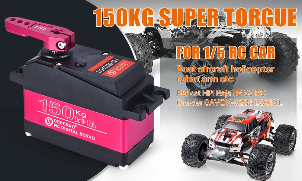 DSServo 60Kg 80Kg 150Kg Digital Servo - RC 1/5 Servo Waterproof High Torque Servo for Redcat HPI Baja 5B SS compatible SAVOX-0236 17 DSServo 60Kg 80K