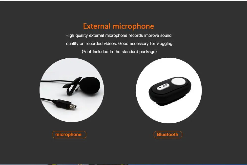 Hawkeye Firefly 8SE Action Camera, Bluetooth microphone Bluetooth microphone is not included in the standard package . good accessory for vlogging