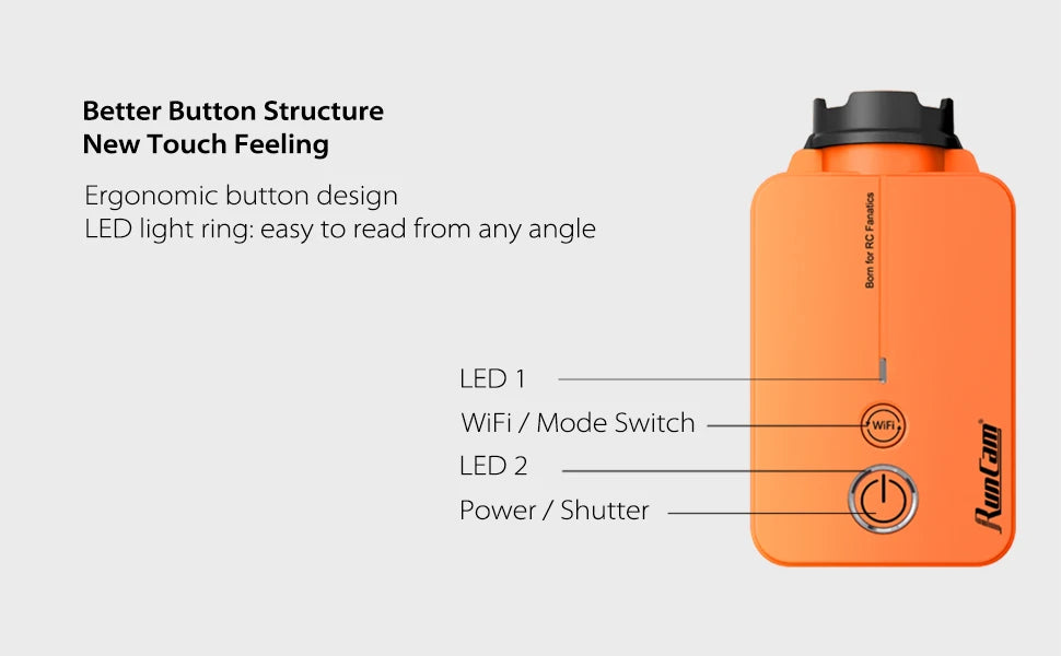 Better Button Structure Touch Feeling Ergonomic button design LED light ring: easy