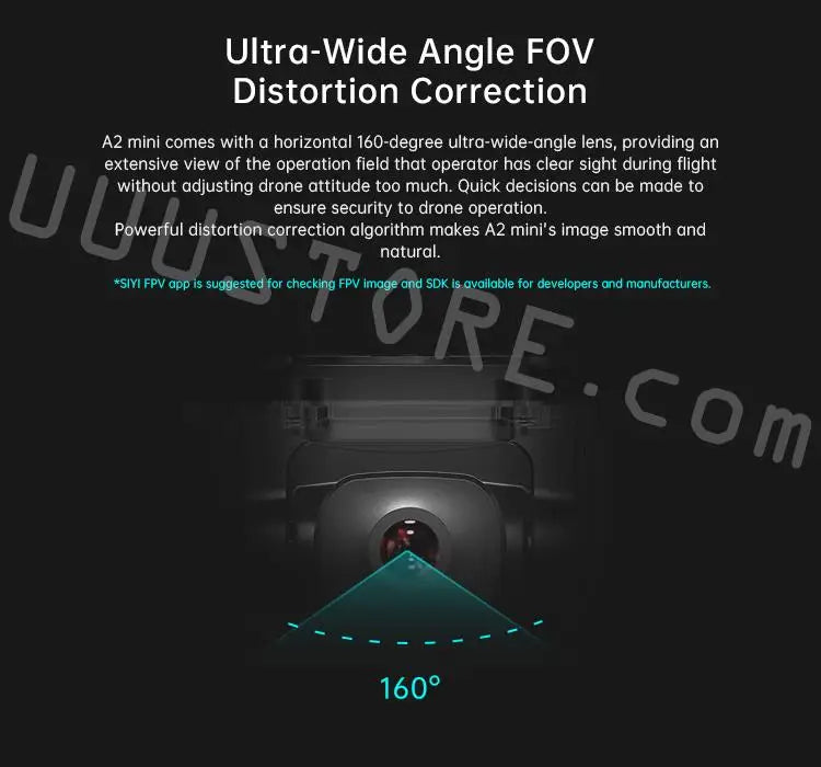 A2 mini comes with a horizontal 160-degree ultra-wide-angle lens .