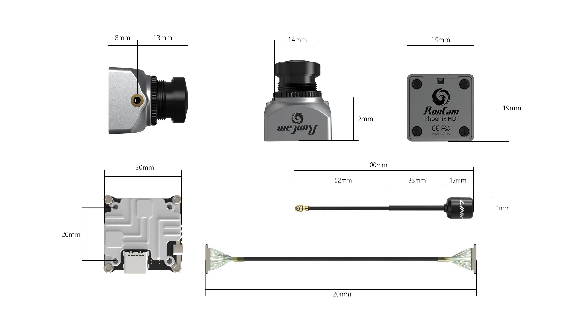 RunCam Link Phoenix HD Kit, 9mm 9mm RunCam 12mm Phoenix HD Wejuny (€ FC Macein