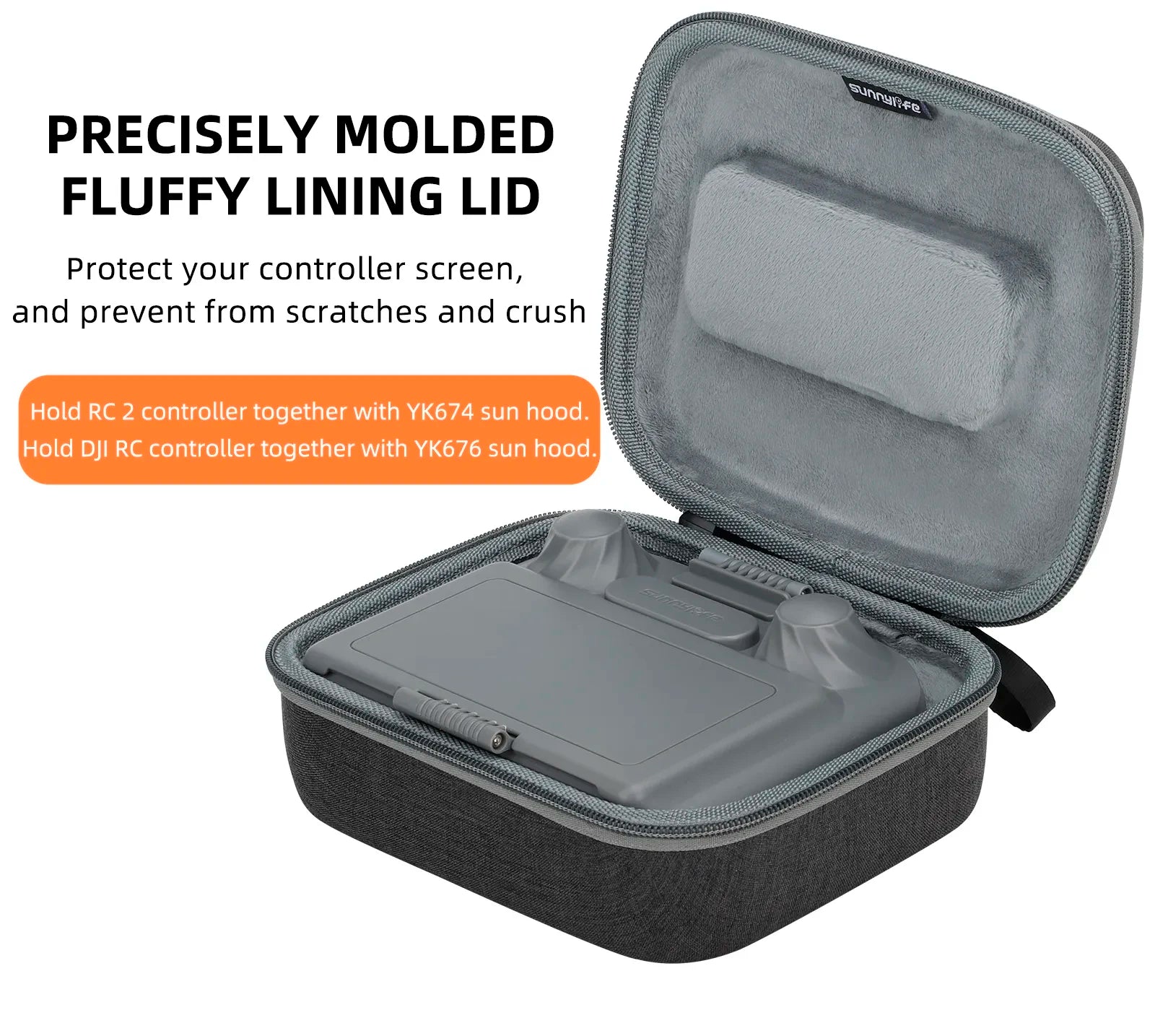 Portable Carrying Case For DJI Mini 4 Pro, PRECISELY MOLDED FLUFFY LINING LID Protect your controller