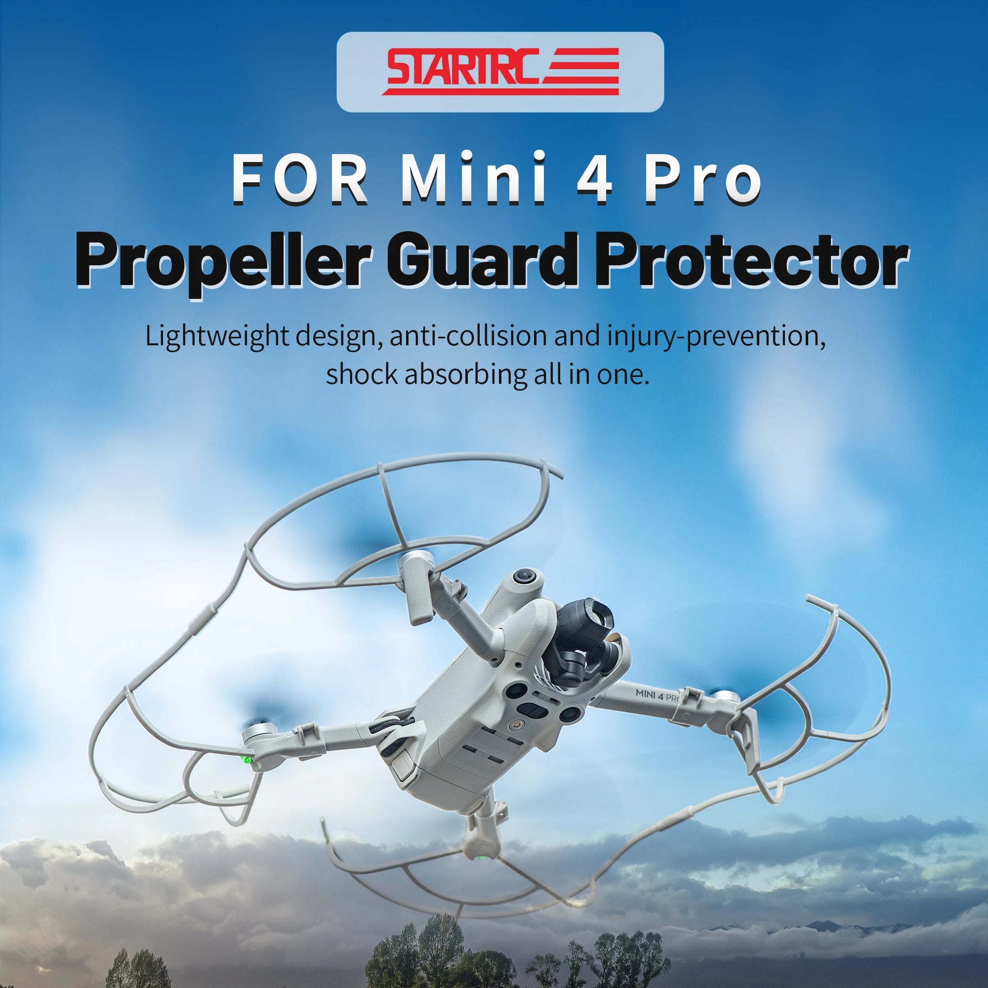 For DJI Mini 4 Pro Propeller Guard, Mini 4 Pro Propeller Guard Protector Lightweight design, anti-collision and injury