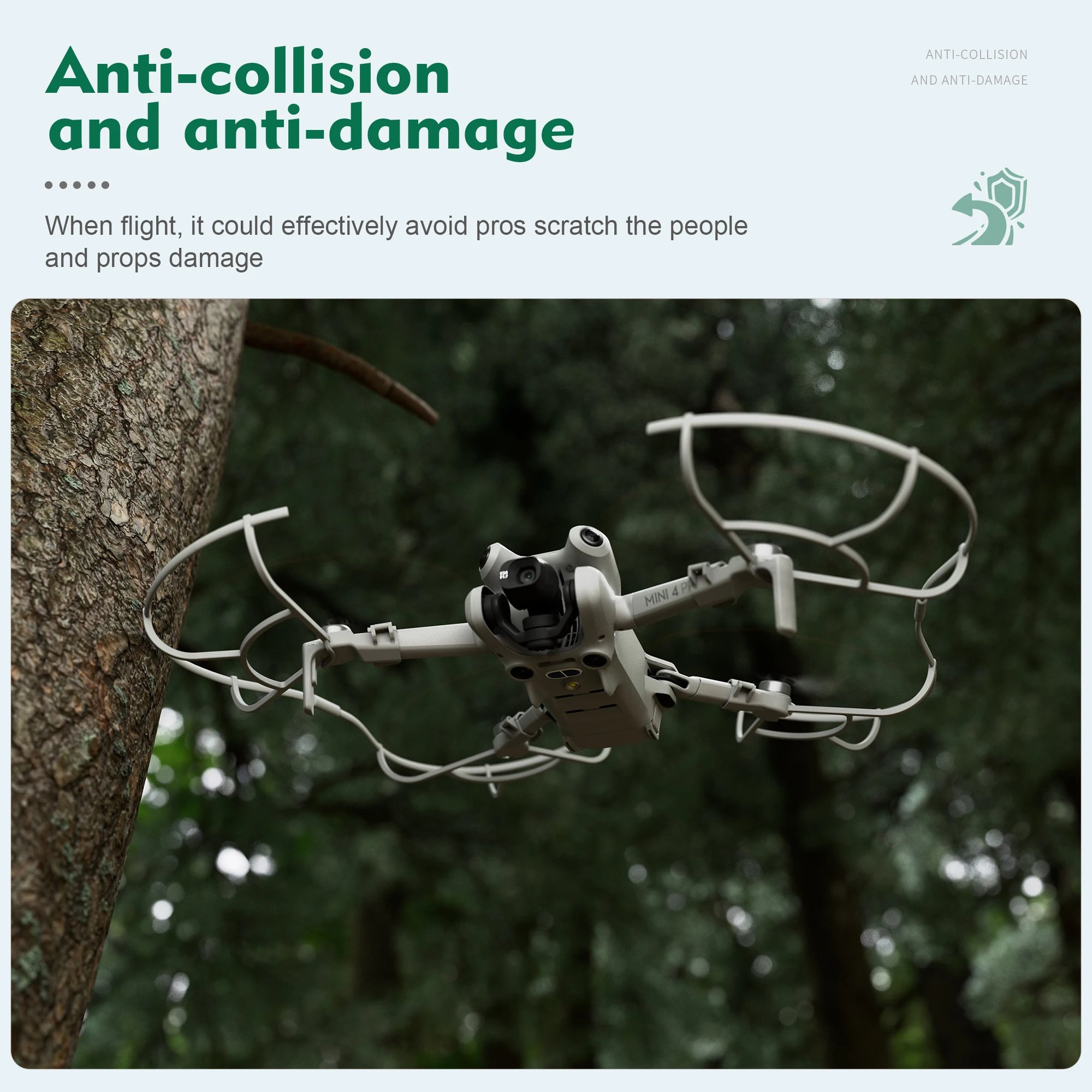 For DJI Mini 4 Pro Propeller Guard, ANTI-COLLISION Anti-collision and anti-damage
