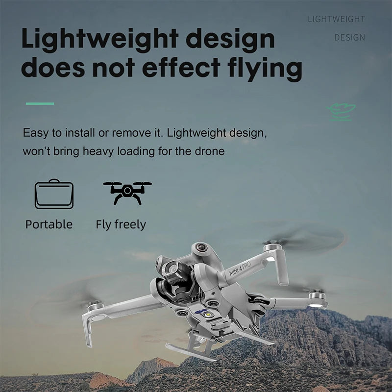 For DJI Mini 4 Pro Propeller Guard, Lightweight design, won't bring heavy loading for the drone Portable Fly freely I4P