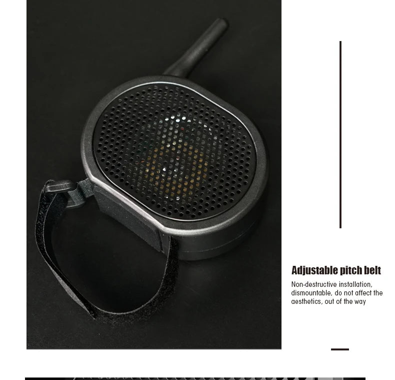 Drone Speaker Megaphone, Adjustable pitch belt Non-destructive installation, dismountable, do nof affect