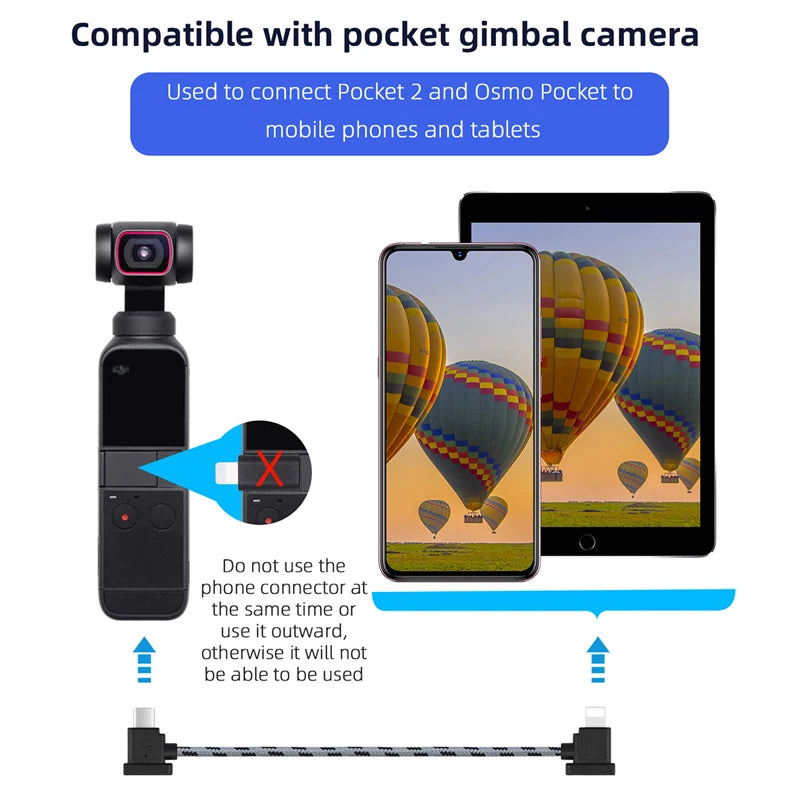 Data Cable For DJI Mavic 3/Ari 2/2S/Mini 2/MINI 3 PRO Drone IOS Type-C Micro-USB Adapter Wire Connector Tablet Phone Cable 19 Pocket 2 and Osmo Pocket can be used to connect to mobile phones and tablets