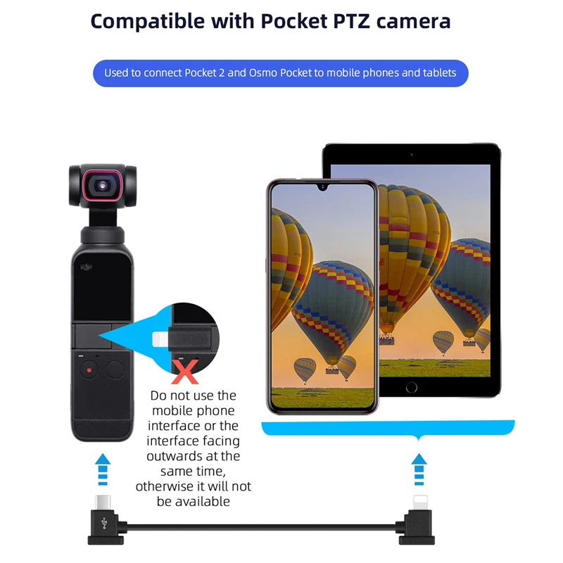 Data Cable For DJI Mavic 3/Ari 2/2S/Mini 2/MINI 3 PRO Drone IOS Type-C Micro-USB Adapter Wire Connector Tablet Phone Cable 32 Pocket 2 and Osmo Pocket can be used to connect to mobile phones and tablets