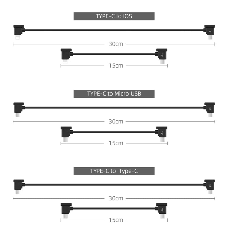 Data Cable For DJI Mavic 3/Ari 2/2S/Mini 2/MINI 3 PRO Drone IOS Type-C Micro-USB Adapter Wire Connector Tablet Phone Cable 33 Data Cable For DJI Mavic 3/