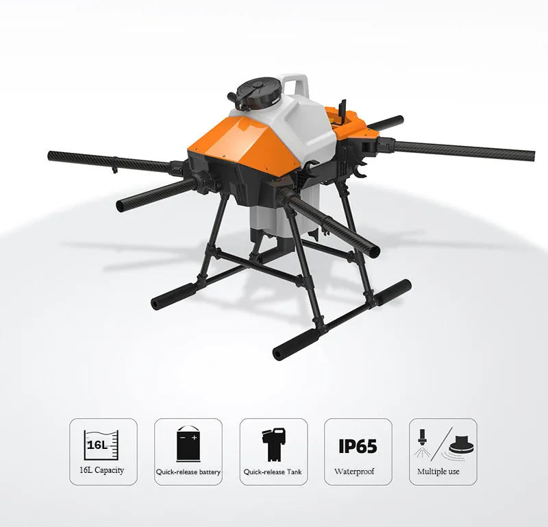 EFT G616 16L Agriculture Drone, 16L IP65 16L Capacity Quick-relense batcery Qu 