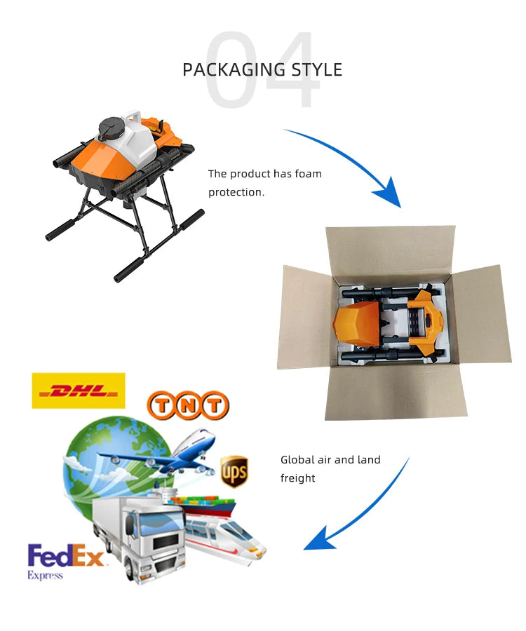 EFT G410 10L Agriculture Drone, PACKAGING STYLE The product has foam protection 2E3L= CQ