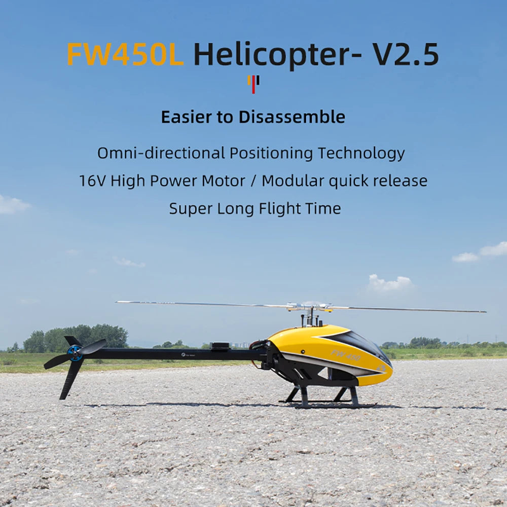 Fly Wing FW450L V2.5 RC Hubschrauber – Fernbedienung RTF FBL 3D GPS APP Automatische Rückkehr mit H1 Flugsteuerungssystem 6CH Hubschrauber für Erwachsene 24 Fly Wing FW450L V2.5 RC Helicopters, FWASOL Helicopter- V2.5 Easier to Disassemble Omni-