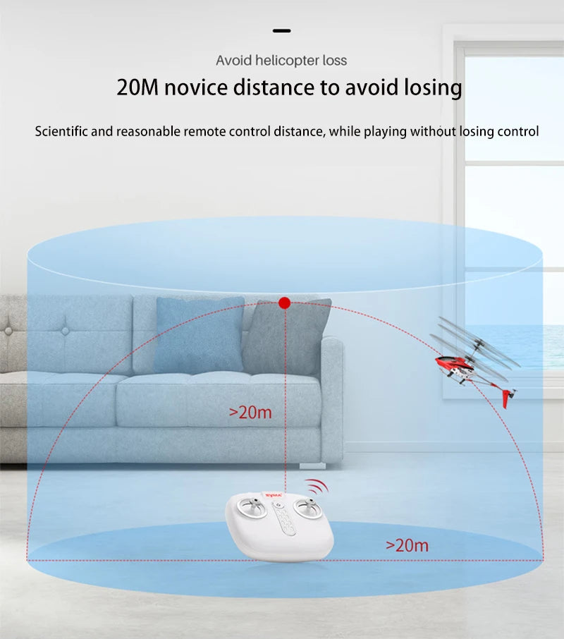 SYMA S107H Rc Helicopter, Avoid helicopter loss 2OM novice distance to avoid losing Scientific and reasonable remote control distance, while playing