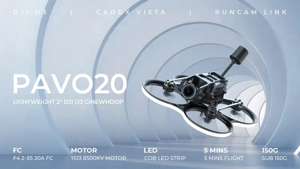 BETAFPV Pavo20, the Caddx Vista supports up to 720P with low latency and superior image quality