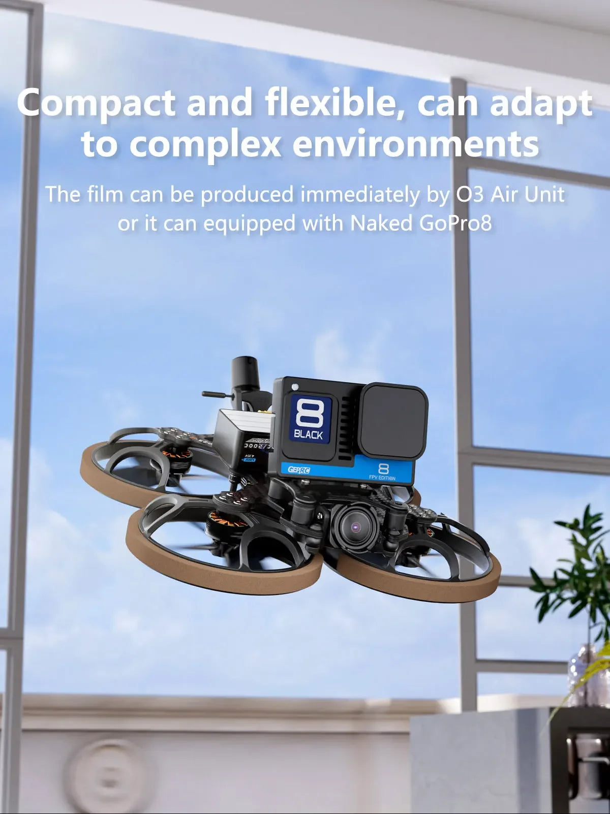 GEPRC Cinelog25 V2 HD Wasp FPV, the film can be produced immediately by 03 Air Unit or it can equipped with Naked GoPro
