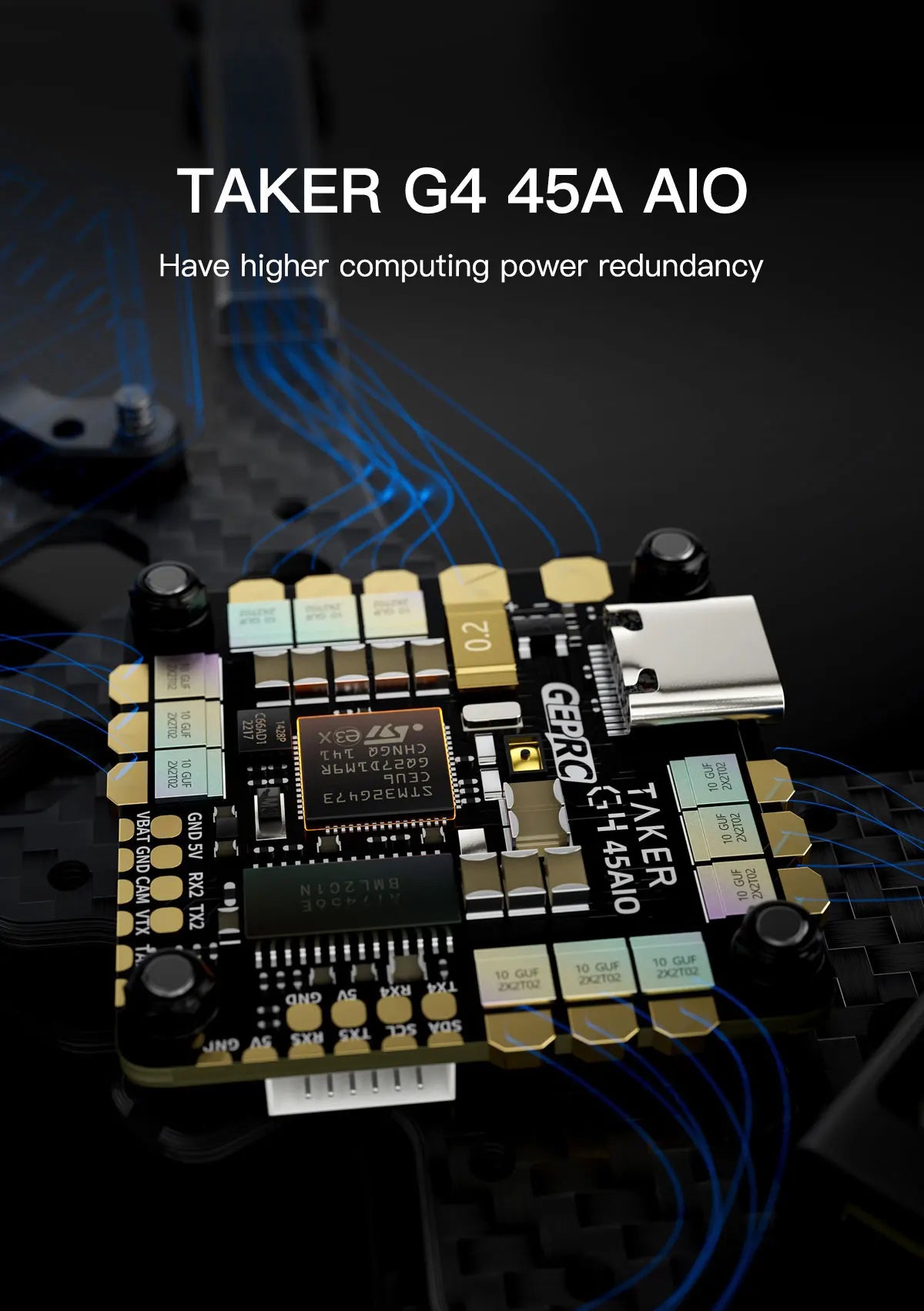GEPRC Tern-LR40 HD O3 Long Range FPV, compatible for go pro mount installation, expandable shooting creation