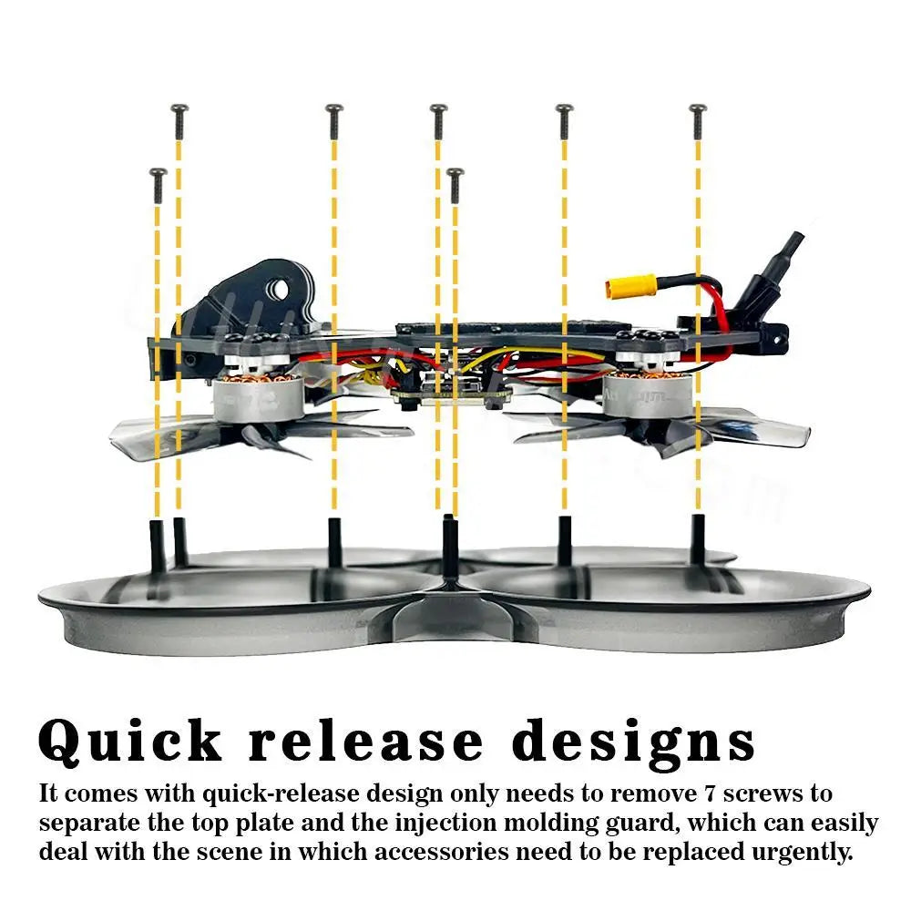 DarwinFPV CineApe  25 FPV Drone, quick release designs It comes with quick-release design only needs to remove 7 screws to separate the
