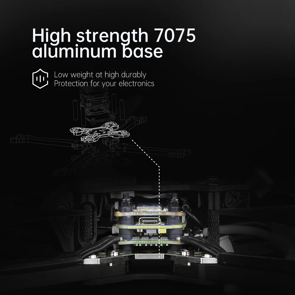 iFlight Mach R5 HD FPV Drone, dighintengdset Low weight at high durably Protection for your electronics 