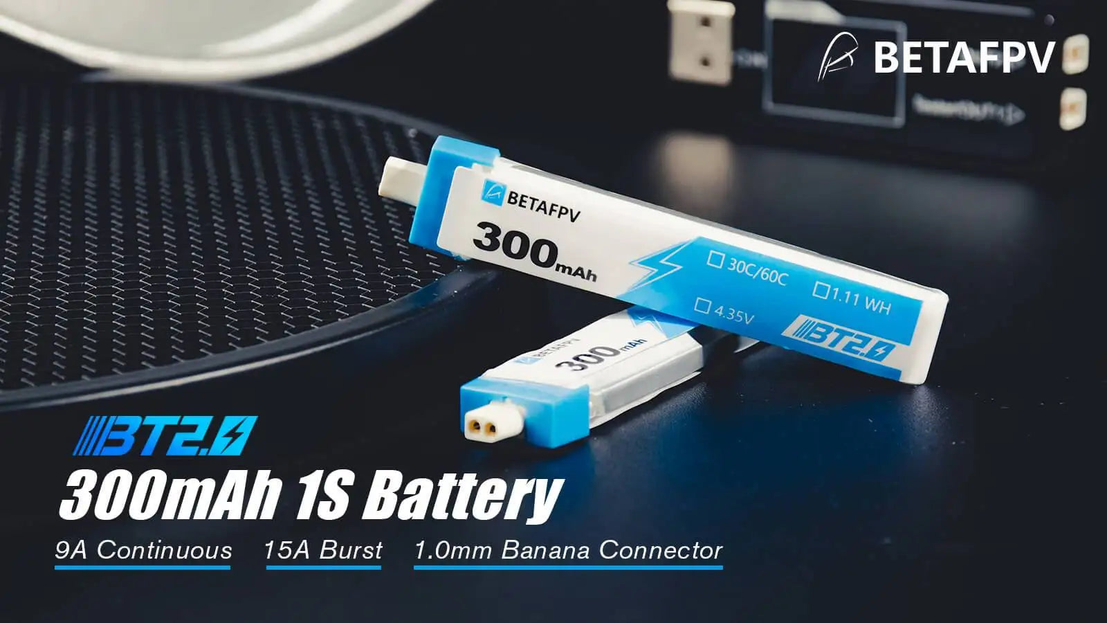 BETAFPV Cetus Pro /Cetus FPV Kit, BETAFPV 0 Ibt2H 300mAh 1S Battery 9A Continuous