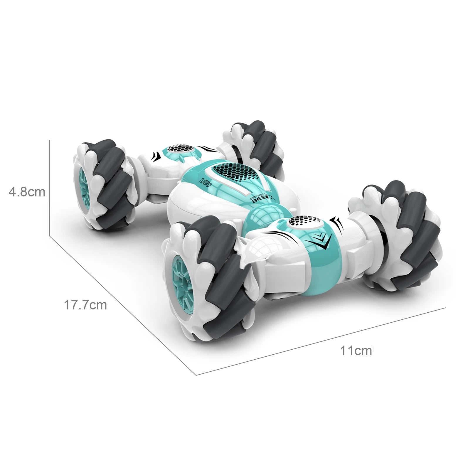 Samll RC Stunt Car, 4.8cm 17.7cm 11cm TrBo Jua 