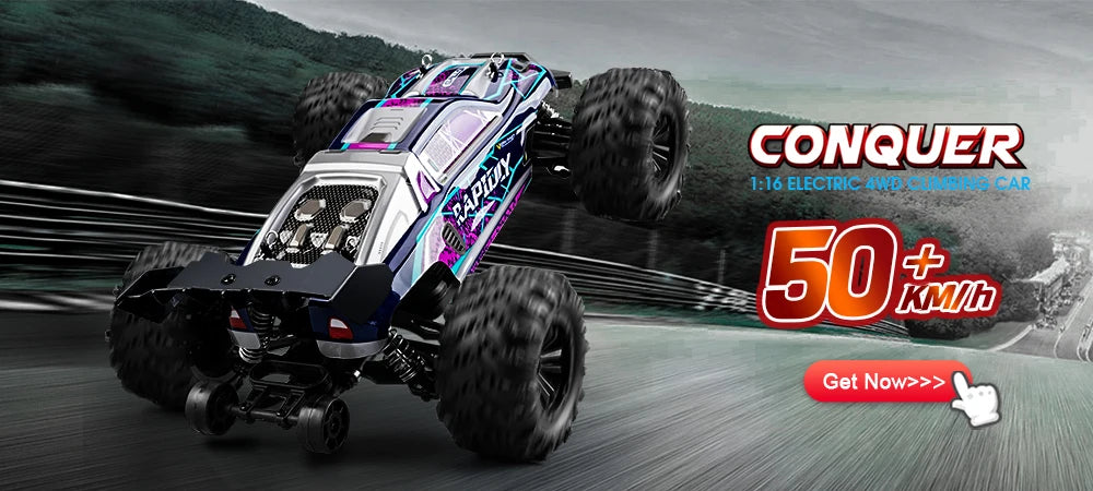 ZWN RC Car - 1:12 / 1:16 4WD mit LED-Leuchten 2,4 G Funkferngesteuerte Autos Buggy Off-Road Control Trucks Jungenspielzeug für Kinder 26 ZWN RC Car, CONQUER 1.16 ELECTRIC 4WE CAR B0)u Get
