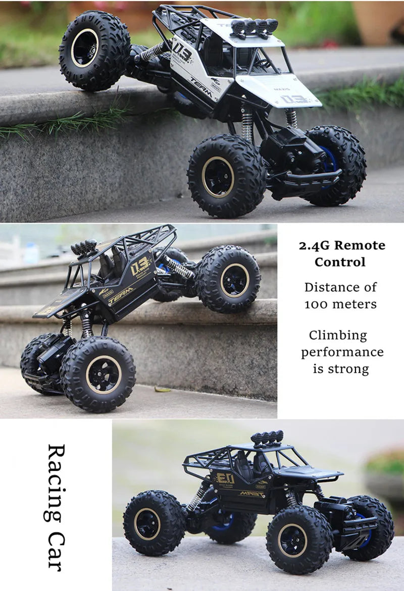 ZWN RC Car - 1:12 / 1:16 4WD mit LED-Leuchten 2,4 G Funkferngesteuerte Autos Buggy Off-Road Control Trucks Jungenspielzeug für Kinder 45 ZWN RC Car, 2.4G Remote Control Distance of 100 meters Climbing performance is strong 1