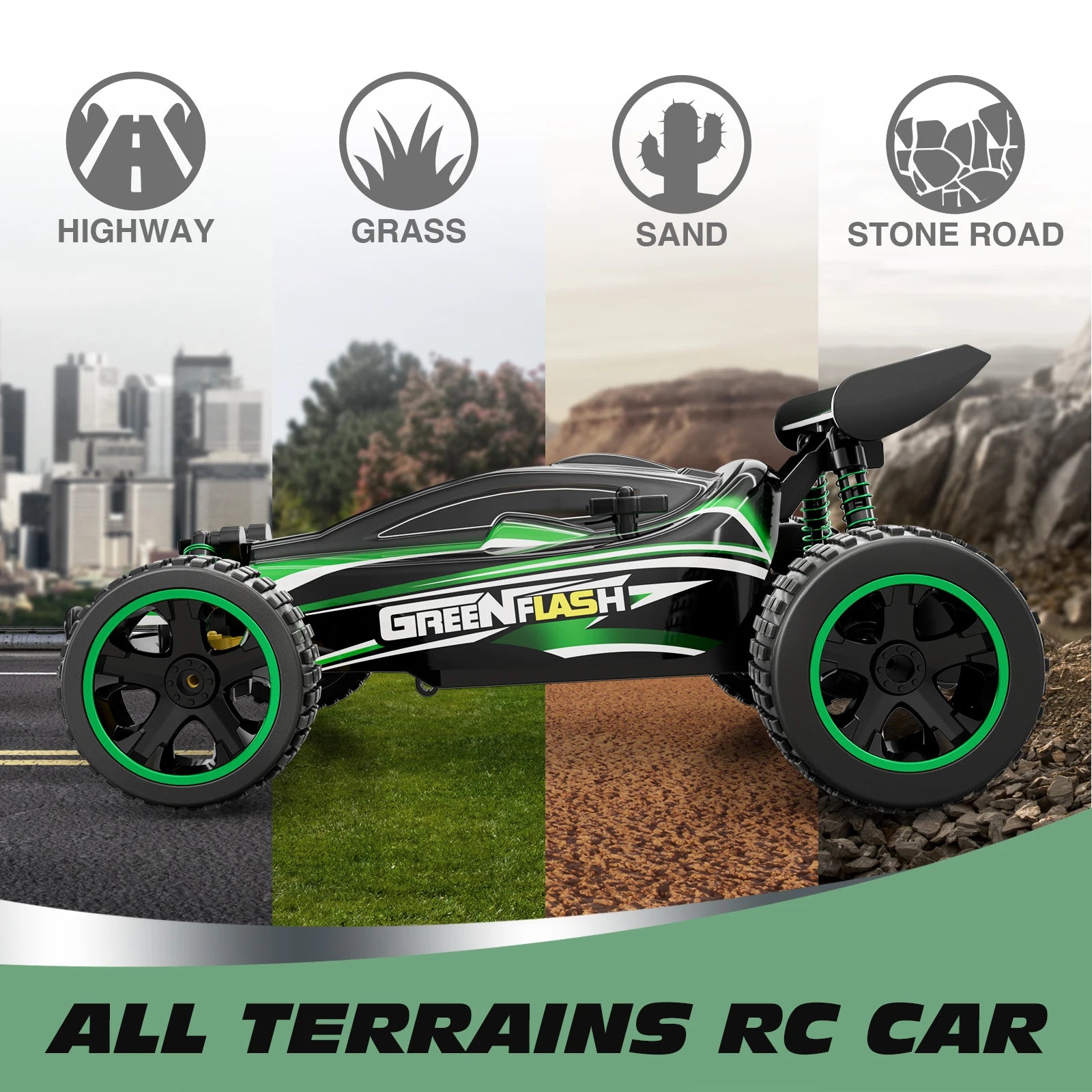 Sinovan RC Car 20km/h High Speed Car - Radio Controled Machine 1:18 Remote Control Car Toys For Children Kids Gifts RC Drift 19 Sinovan RC Car, HIGHWAY GRASS SAND STONE ROAD ALL TERRAINS RC CAR