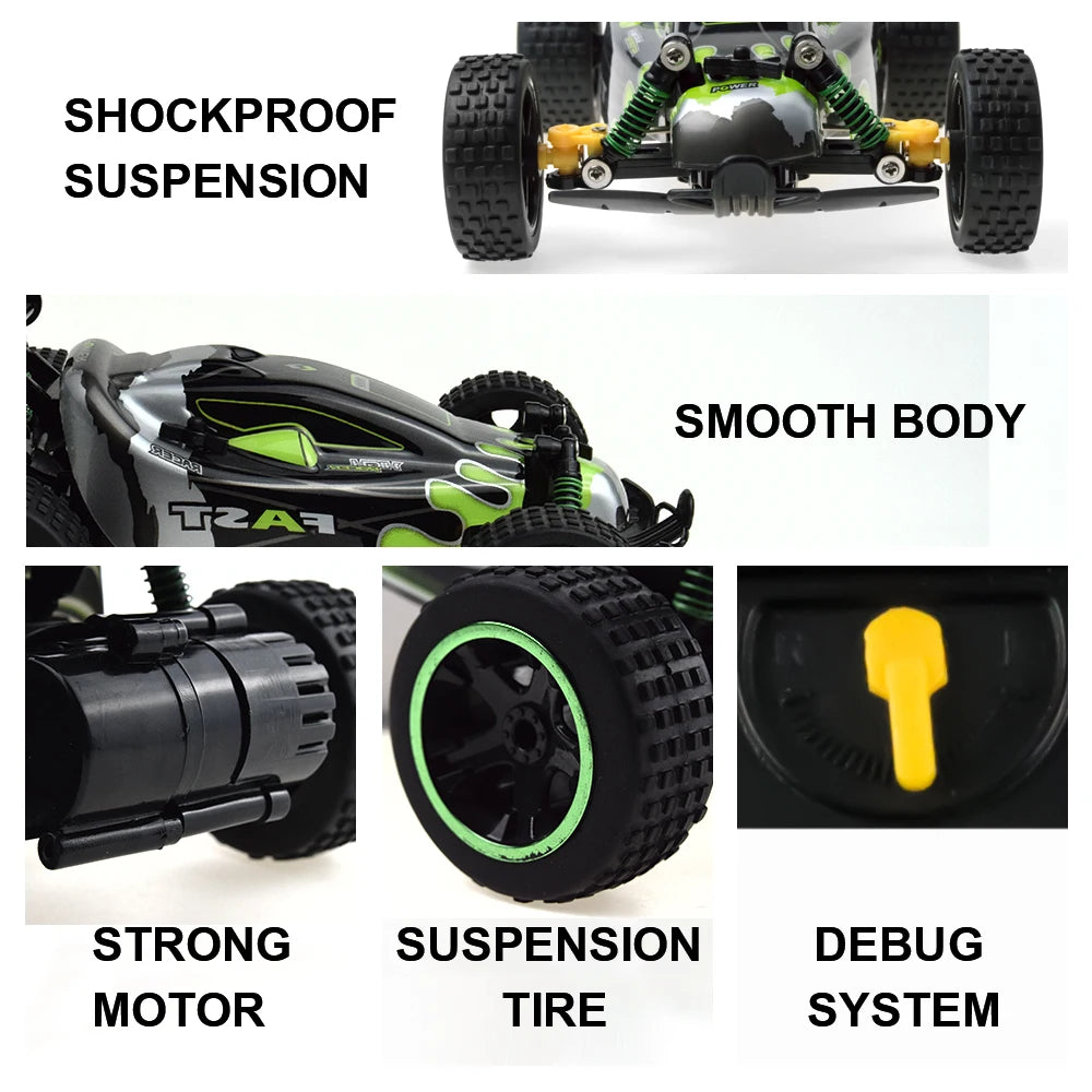 Sinovan RC Car 20km/h High Speed Car - Radio Controled Machine 1:18 Remote Control Car Toys For Children Kids Gifts RC Drift 21 Sinovan RC Car, SMOOTH BODY UZAA STRONG SUSPENSION DEBU