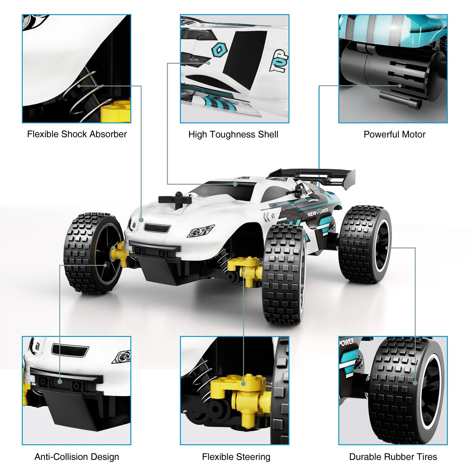 Sinovan RC Car 20km/h High Speed Car - Radio Controled Machine 1:18 Remote Control Car Toys For Children Kids Gifts RC Drift 22 Sinovan RC Car, Flexible Shock Absorber High Toughness Shell Powerful Motor JweR Anti-