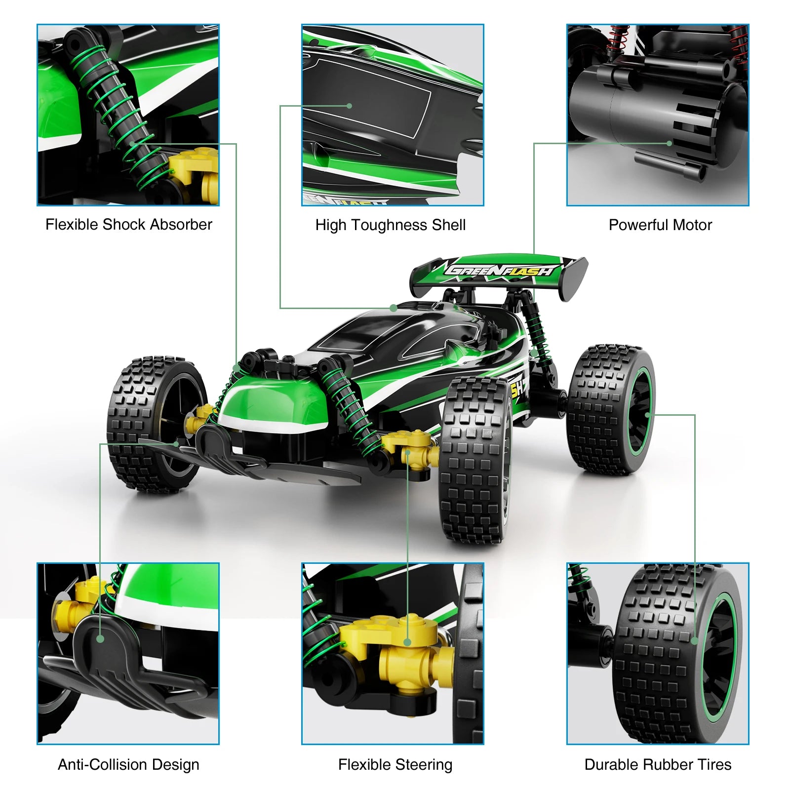 Sinovan RC Car 20km/h High Speed Car - Radio Controled Machine 1:18 Remote Control Car Toys For Children Kids Gifts RC Drift 23 Sinovan RC Car, Flexible Shock Absorber High Toughness Shell Powerful Motor ETZHZNI
